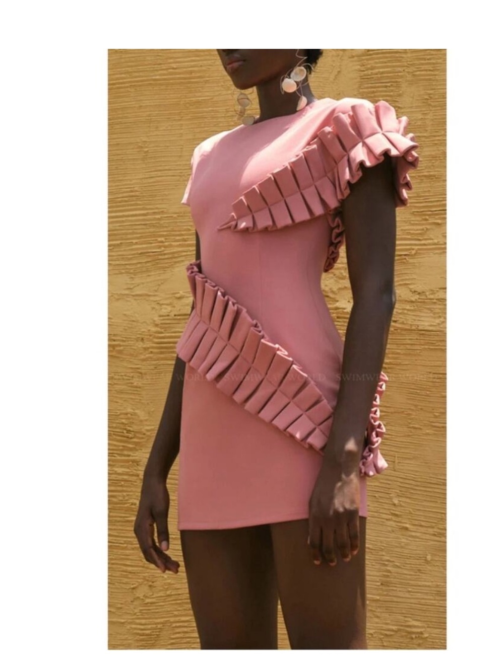 ANDREA IYAMAH Elegant Ruffle-Detail Mini Dress - Picture 10 of 16
